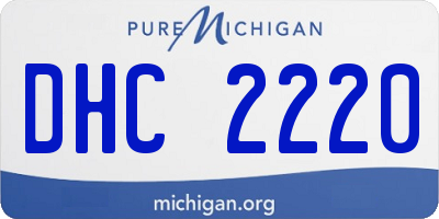 MI license plate DHC2220