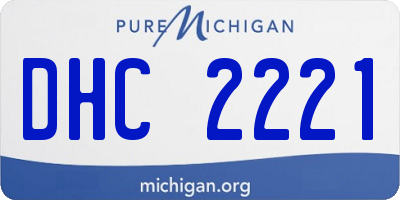 MI license plate DHC2221