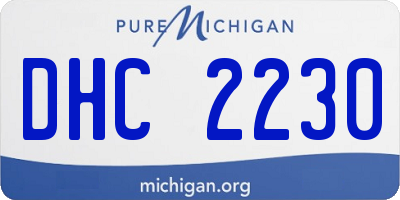 MI license plate DHC2230