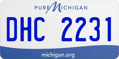 MI license plate DHC2231