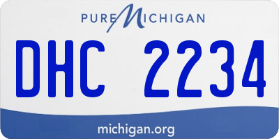 MI license plate DHC2234
