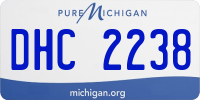 MI license plate DHC2238