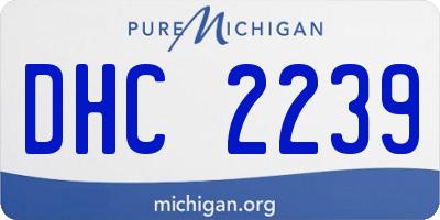 MI license plate DHC2239