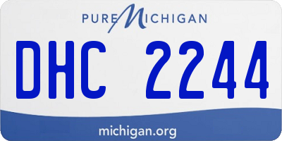 MI license plate DHC2244