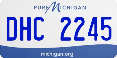 MI license plate DHC2245