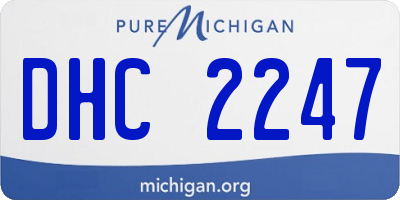 MI license plate DHC2247