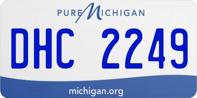 MI license plate DHC2249