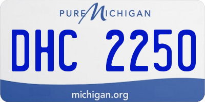 MI license plate DHC2250