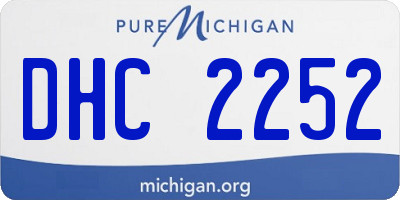 MI license plate DHC2252