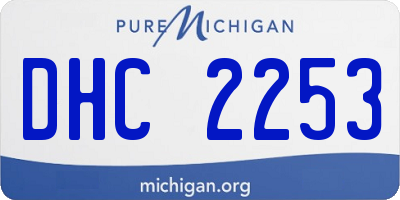 MI license plate DHC2253