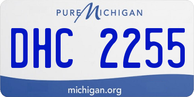 MI license plate DHC2255