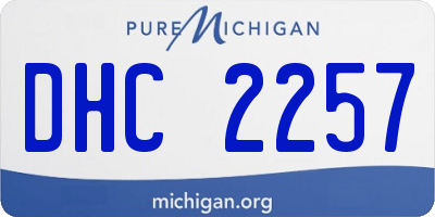 MI license plate DHC2257