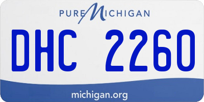 MI license plate DHC2260