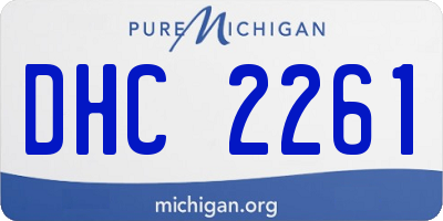 MI license plate DHC2261