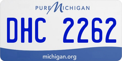 MI license plate DHC2262
