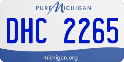 MI license plate DHC2265
