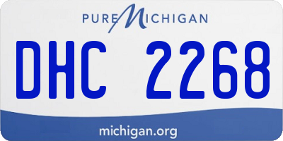 MI license plate DHC2268