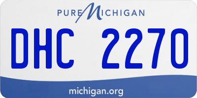 MI license plate DHC2270