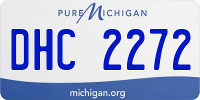 MI license plate DHC2272