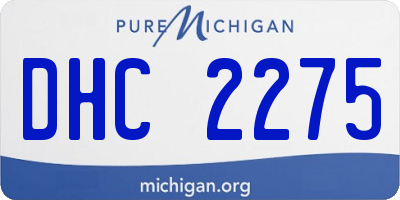 MI license plate DHC2275