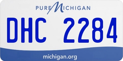 MI license plate DHC2284