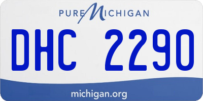 MI license plate DHC2290