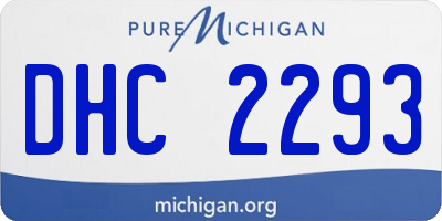 MI license plate DHC2293