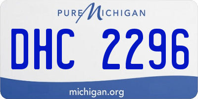 MI license plate DHC2296