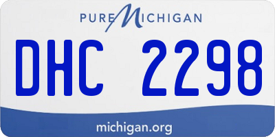 MI license plate DHC2298