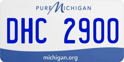 MI license plate DHC2900