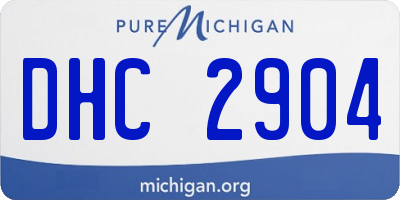 MI license plate DHC2904