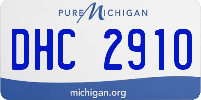 MI license plate DHC2910