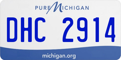 MI license plate DHC2914
