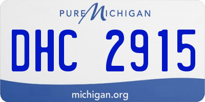 MI license plate DHC2915