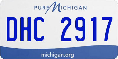 MI license plate DHC2917