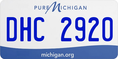 MI license plate DHC2920