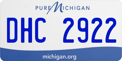 MI license plate DHC2922