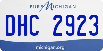 MI license plate DHC2923