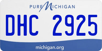 MI license plate DHC2925