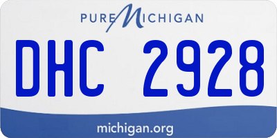 MI license plate DHC2928