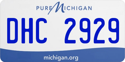 MI license plate DHC2929