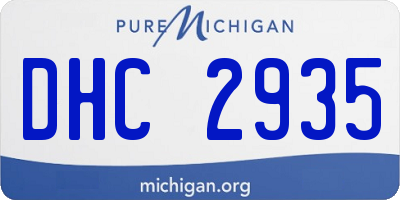 MI license plate DHC2935