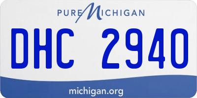 MI license plate DHC2940