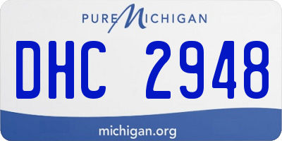 MI license plate DHC2948