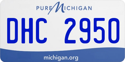 MI license plate DHC2950