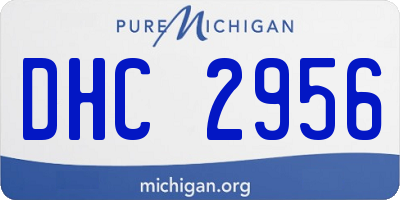 MI license plate DHC2956
