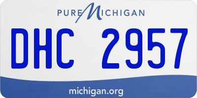 MI license plate DHC2957