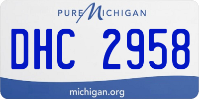 MI license plate DHC2958