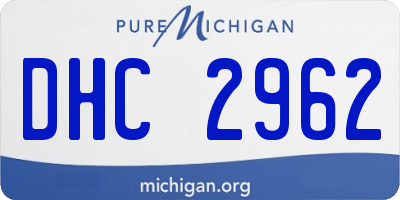 MI license plate DHC2962