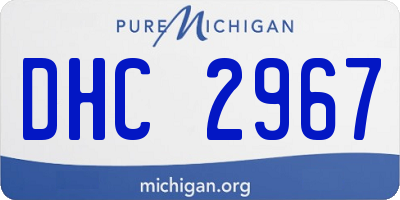 MI license plate DHC2967